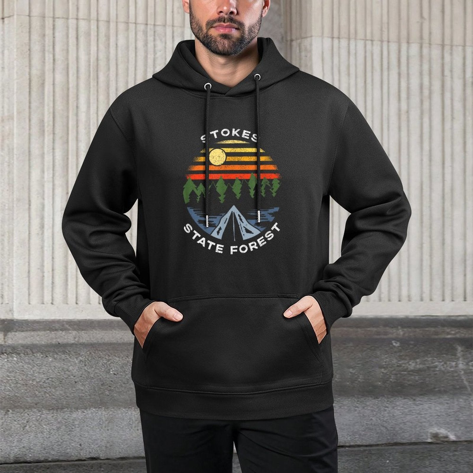 Stokes State Forest New Jersey Vacation Camping Souvenir Customizable Surface Hoodie