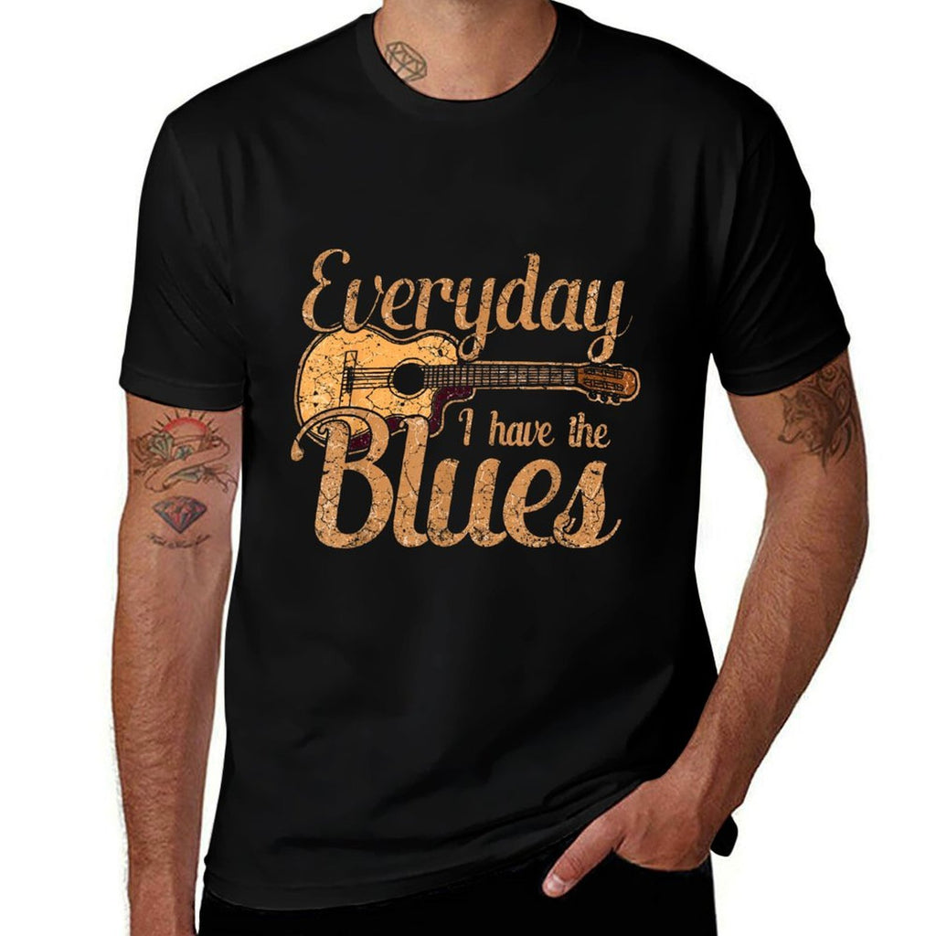 Blues Music Band Lover Vintage Guitar Teacher Funny Blues  Vintage-inspired T-Shirt