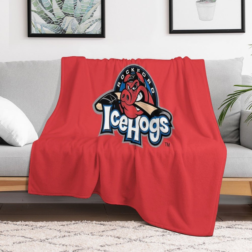 Rockford IceHogs Machine-washable Throw Blanket
