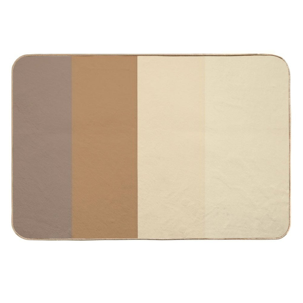 Earth Tones Stripes Pattern  Stain-Proof Bath Mat