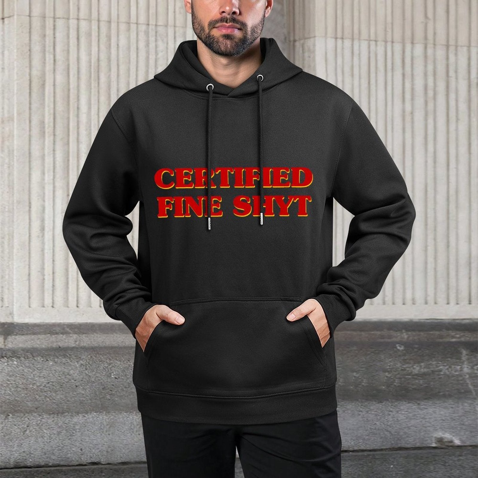 Certified Fine Shyt Funny Meme Breathable Fabric Hoodie