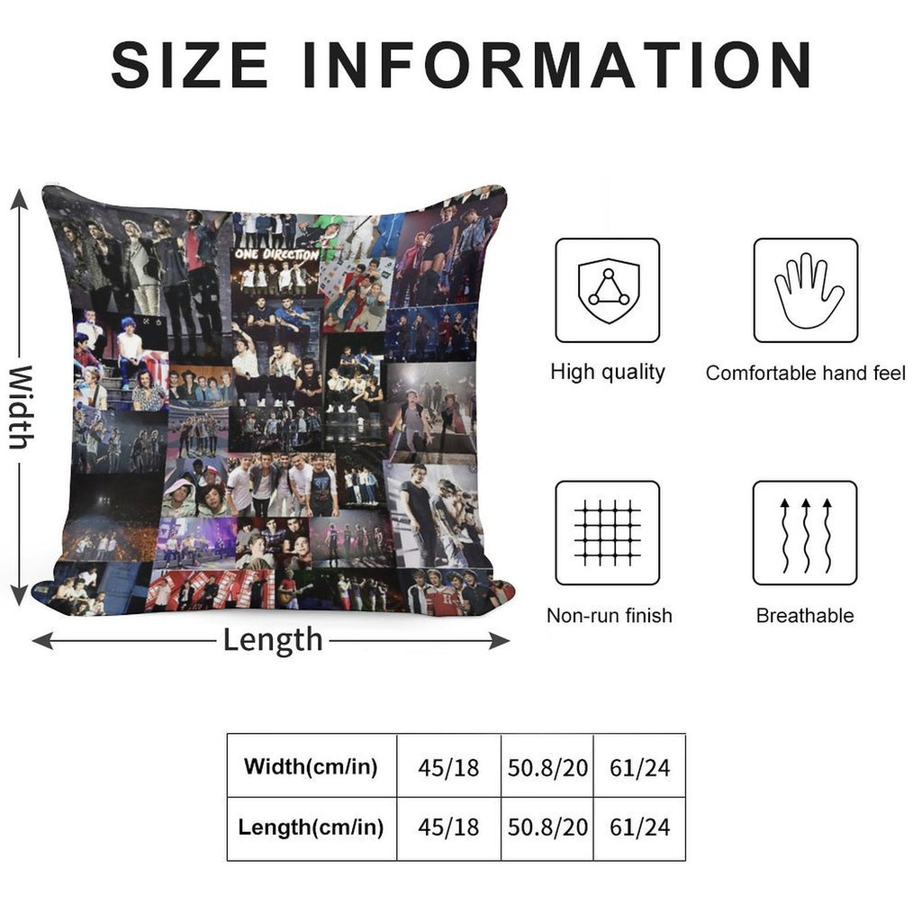 One Direction Soft Skin-Friendly Throw Pillow