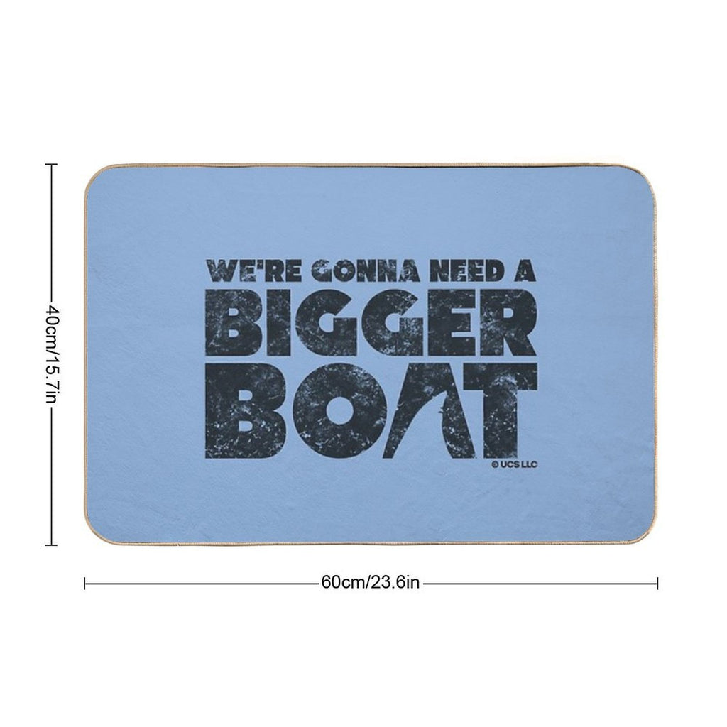 Jaws Movie Bigger Boat Quote. Birthday Party Gifts. Officially Licensed Merch.  Pet-Safe Bath Mat