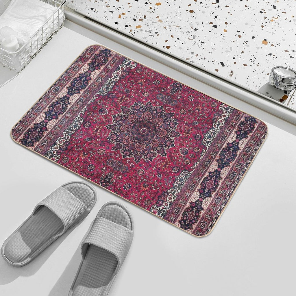 Saber Meshed Persian Carpet Print  Long-Lasting Bath Mat