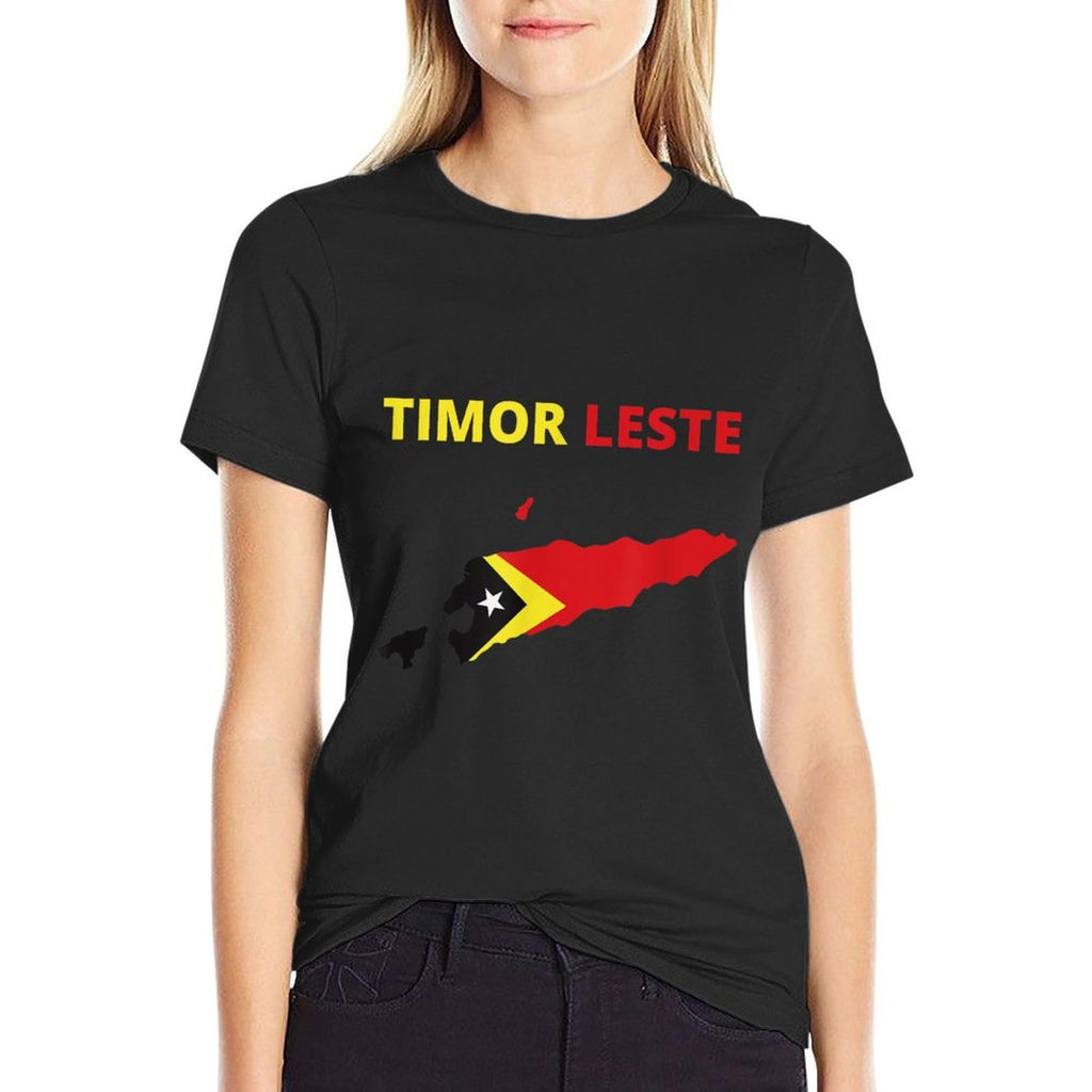 TIMOR LESTE FLAG AND MAP  Affordable Price T-Shirt