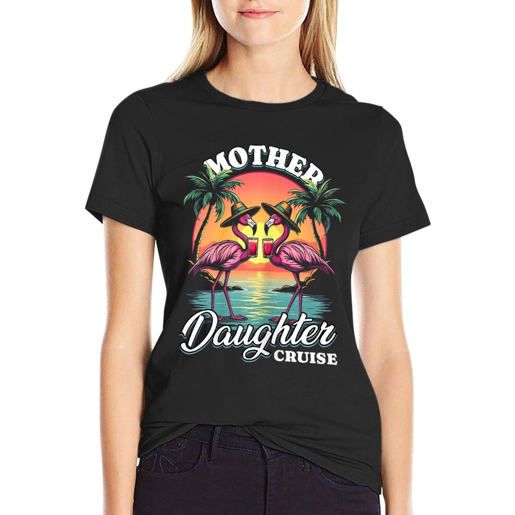 Mother Daughter Cruise Trip Mom Daughter Cruise Vacation  Moisture-wicking T-Shirt