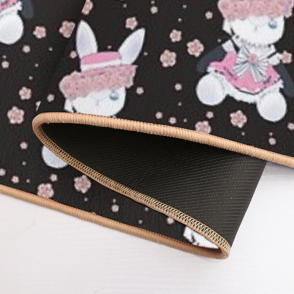 Rabbit (girl) Ciel (black)  Slip-Resistant Bath Mat