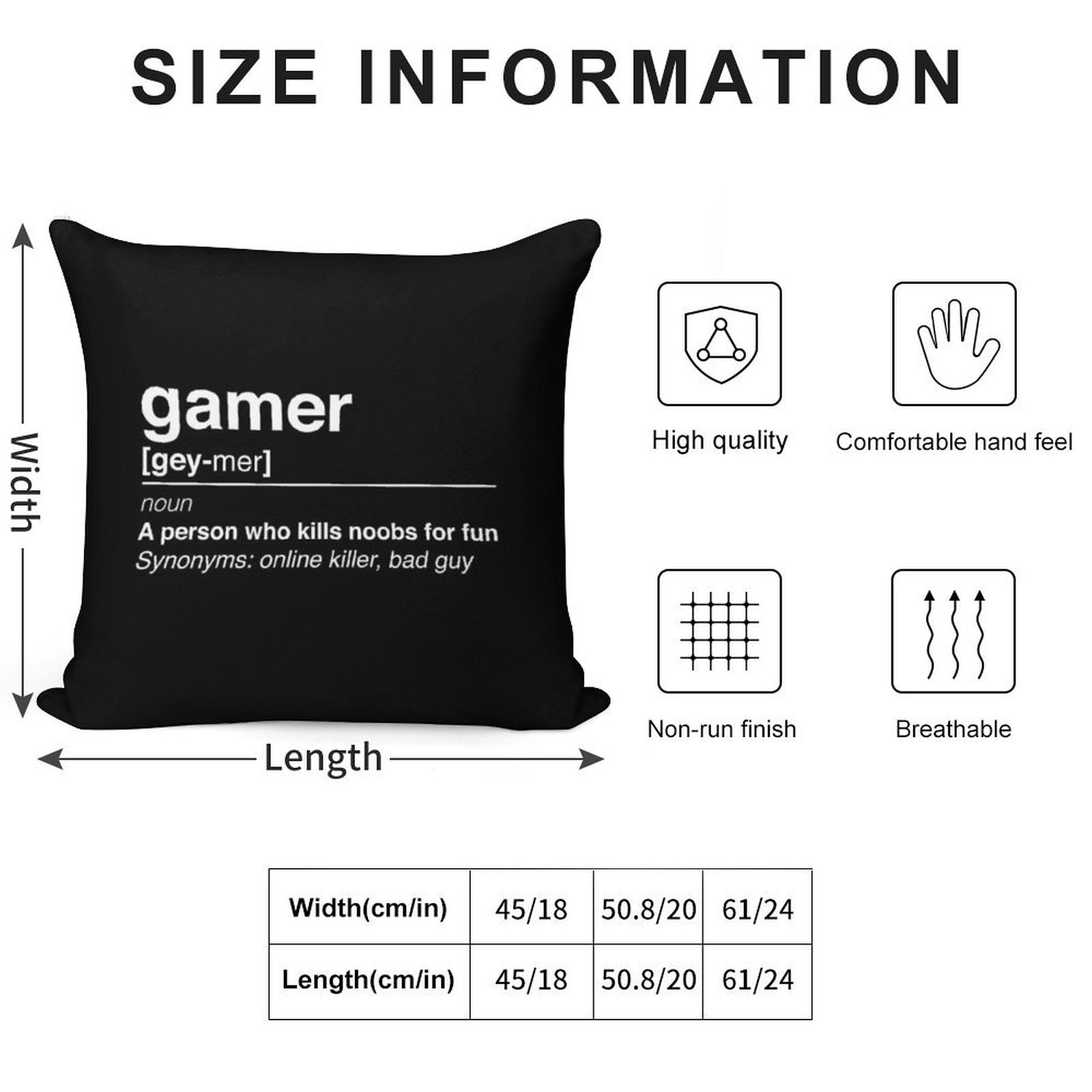 Gamer Definition Soft Ultra-Soft Texture Throw Pillow