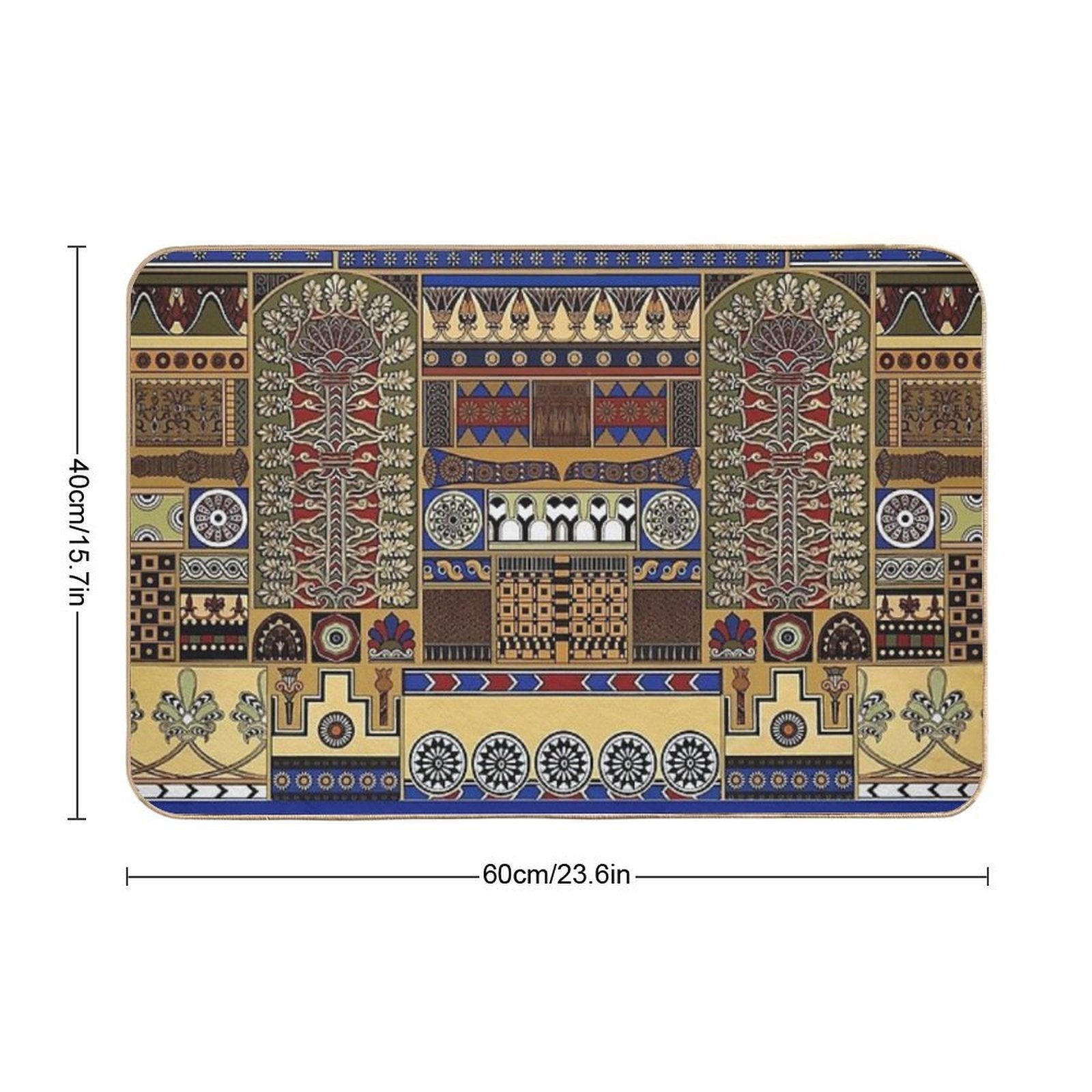 Ancient Assyrian Art  Anti-Trip Bath Mat