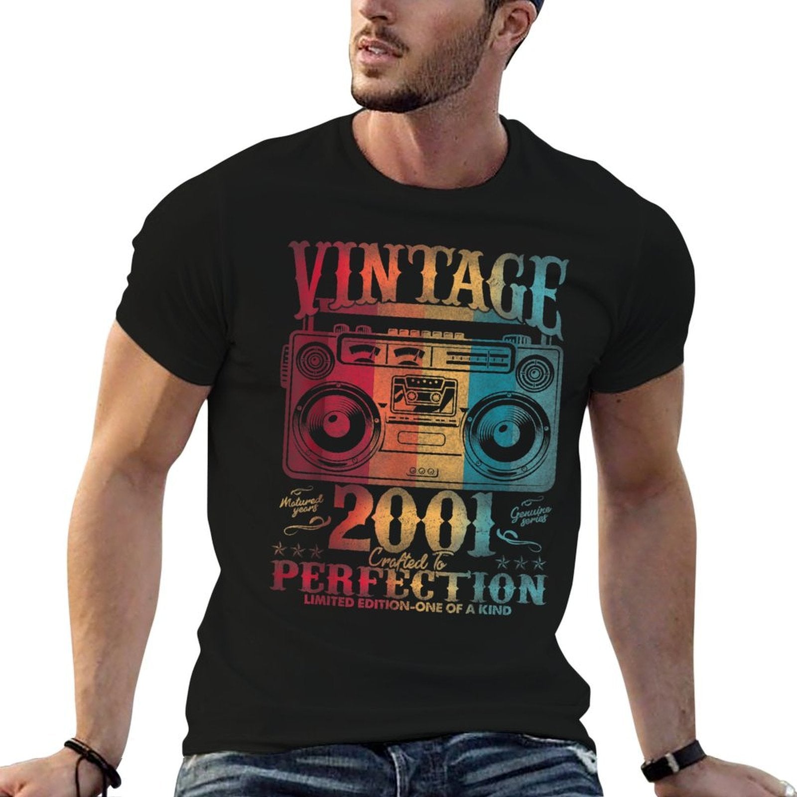 Vintage 2001 Limited Edition 2001 21 Years Old 21st Birthday Comfortable T-Shirt