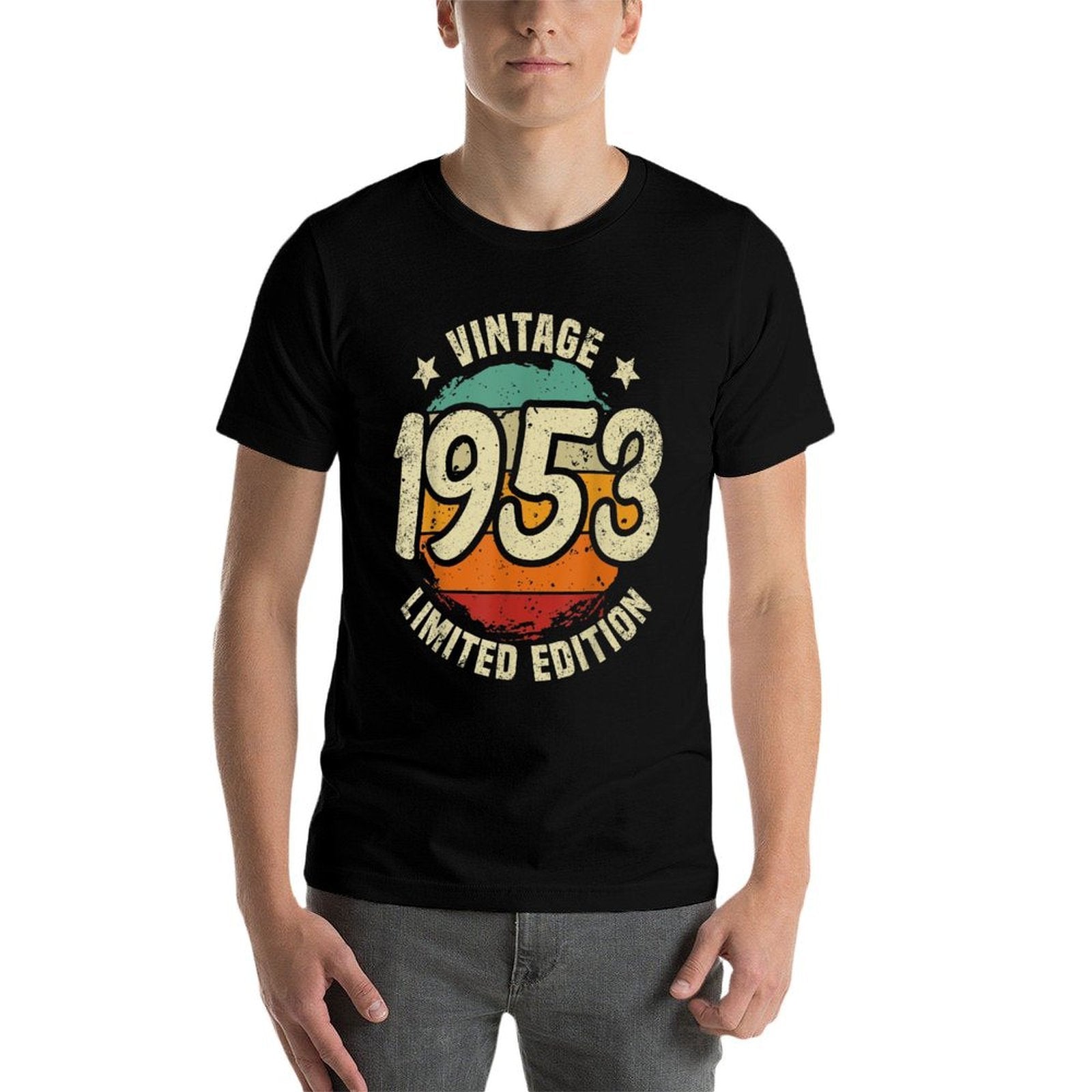 Vintage 1953 Limited Edition 70 Year Old 70th Birthday  Oversized Silhouette T-Shirt