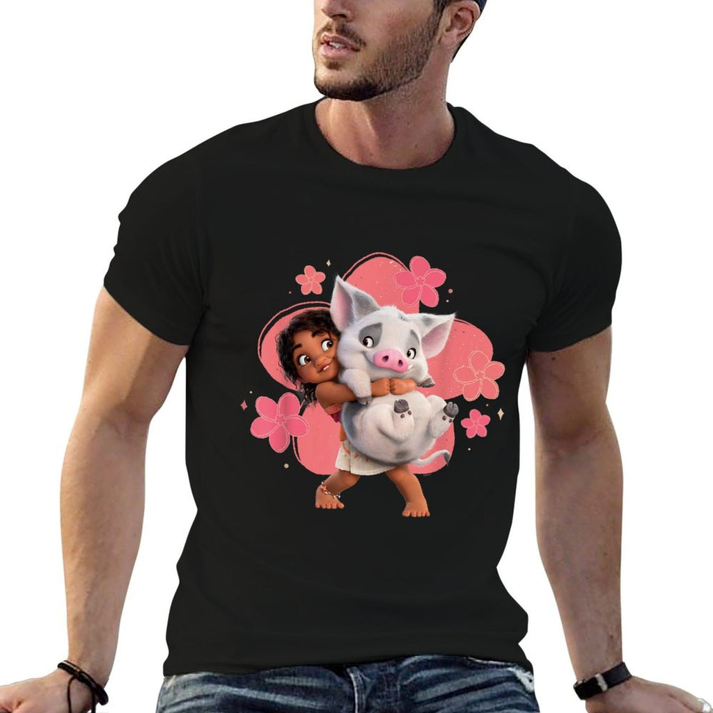 Disney Moana 2 Little Sister Simea And Pua Island Friends  Summer-ready Fabric T-Shirt