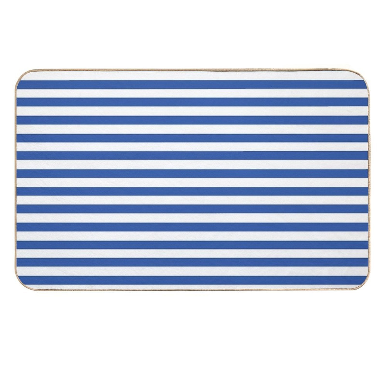 Blue And White Stripes  Rapid-Drying Bath Mat