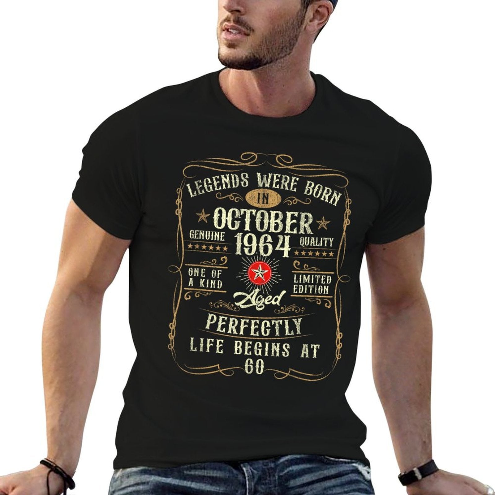 60 Years Old Gift Vintage Made In October 1964 60th Birthday  Durable T-Shirt