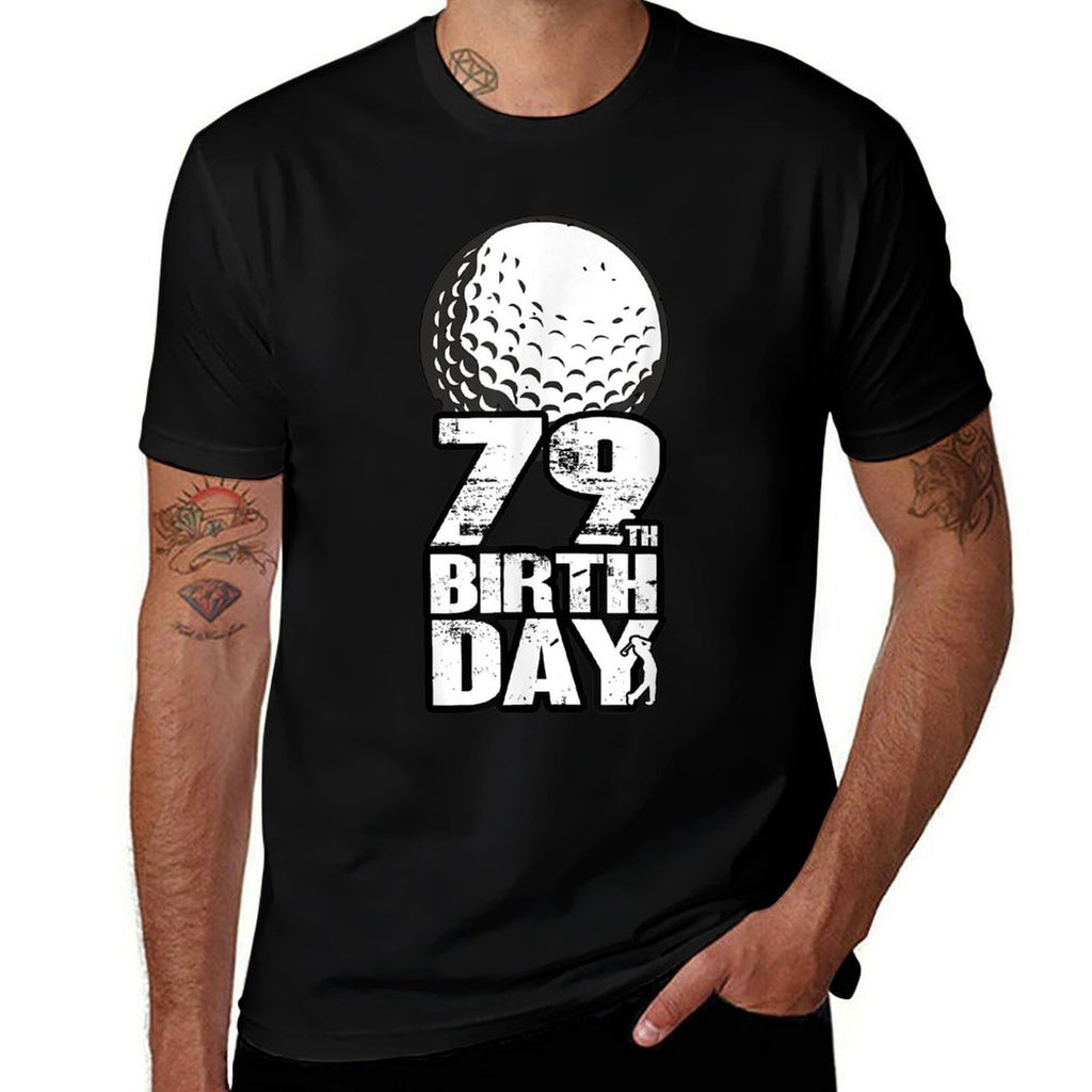 79 Years Old Golf Golfing Golfer 30th Birthday  Cotton T-Shirt