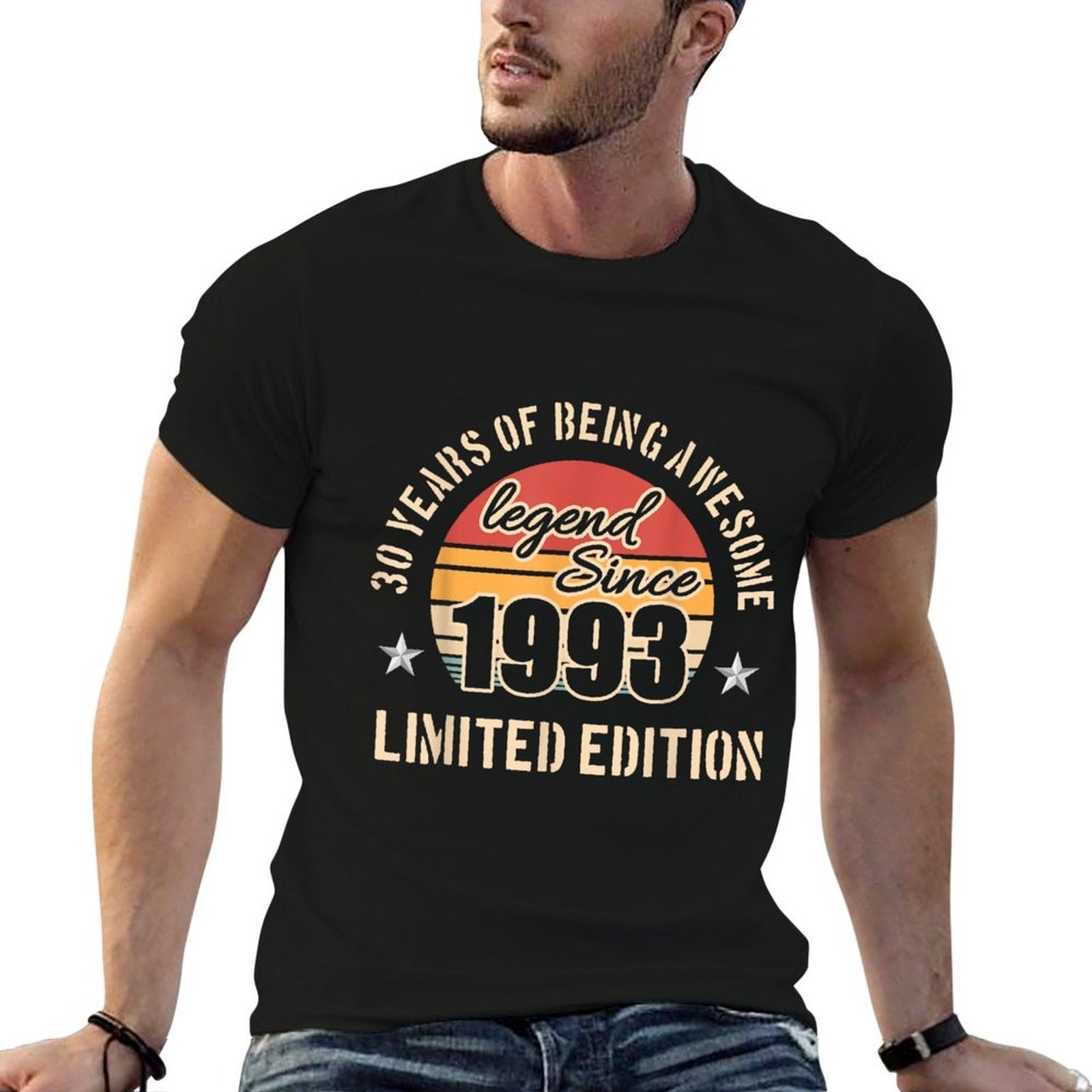 30 Years of Being Awesome 1993 for 30th Birthday  Polyester Blend T-Shirt