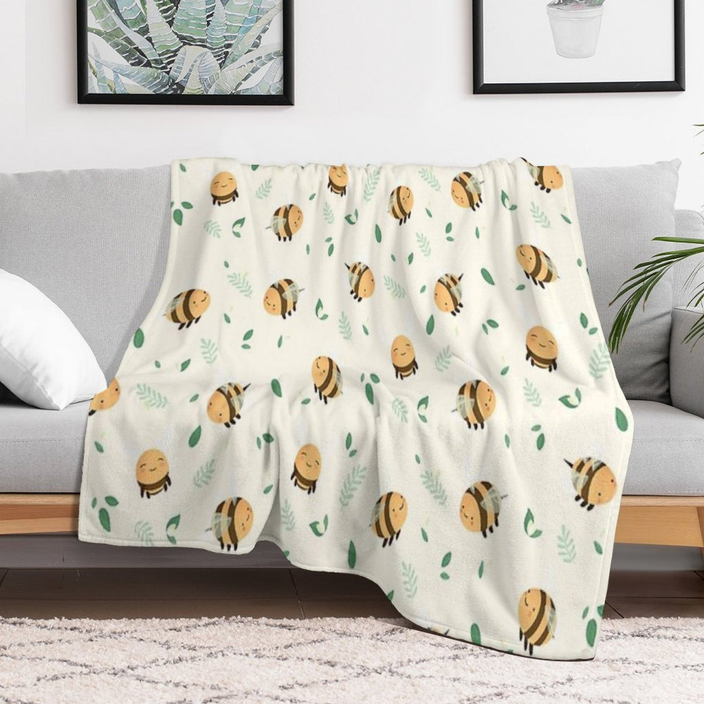 Lots of Bees Shrink-resistant Throw Blanket