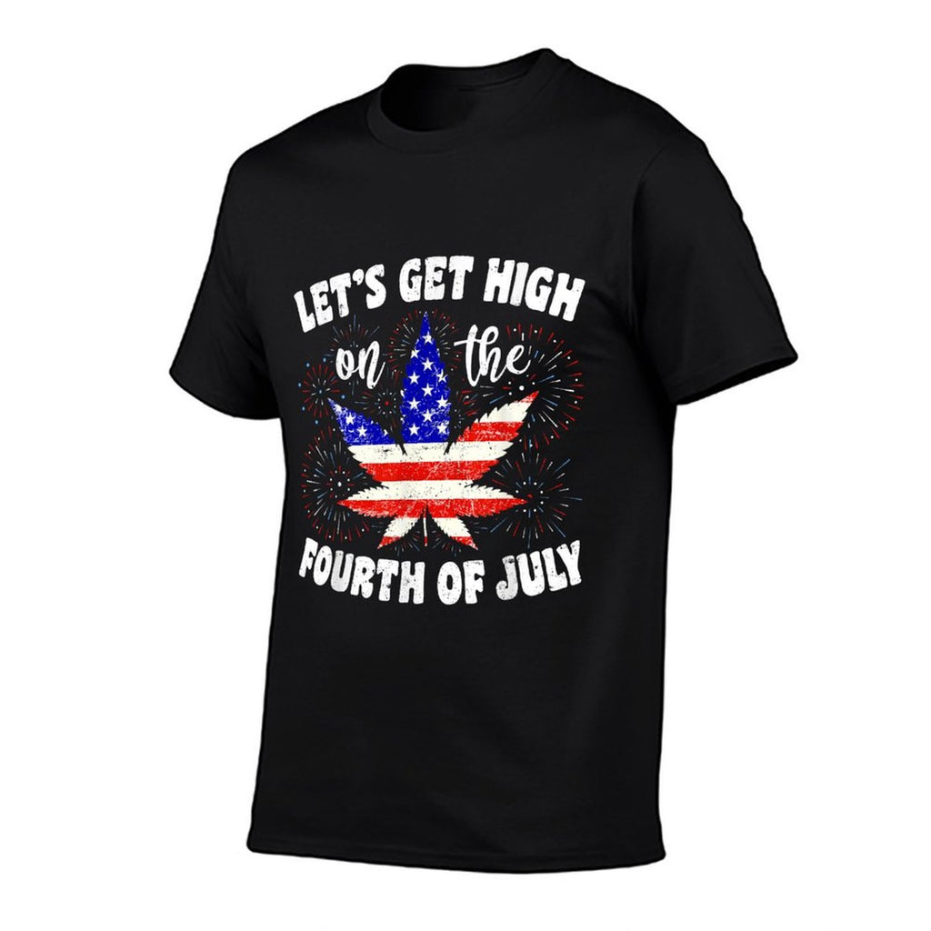 Patriotic Weed 4th Of July Marijuana Cannabis Leafs Comfortable T-Shirt
