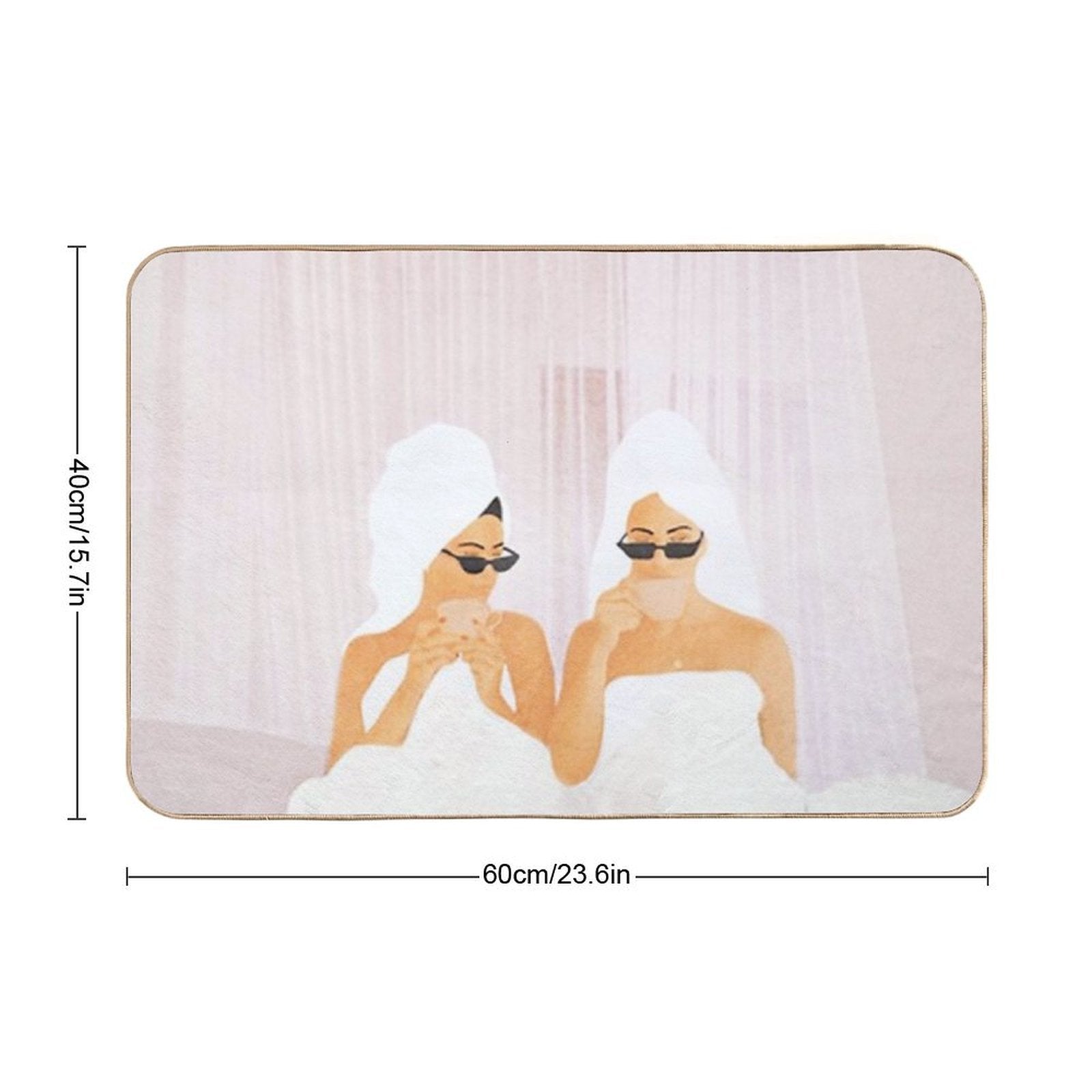 Morning with A Friend  Easy Maintenance Bath Mat