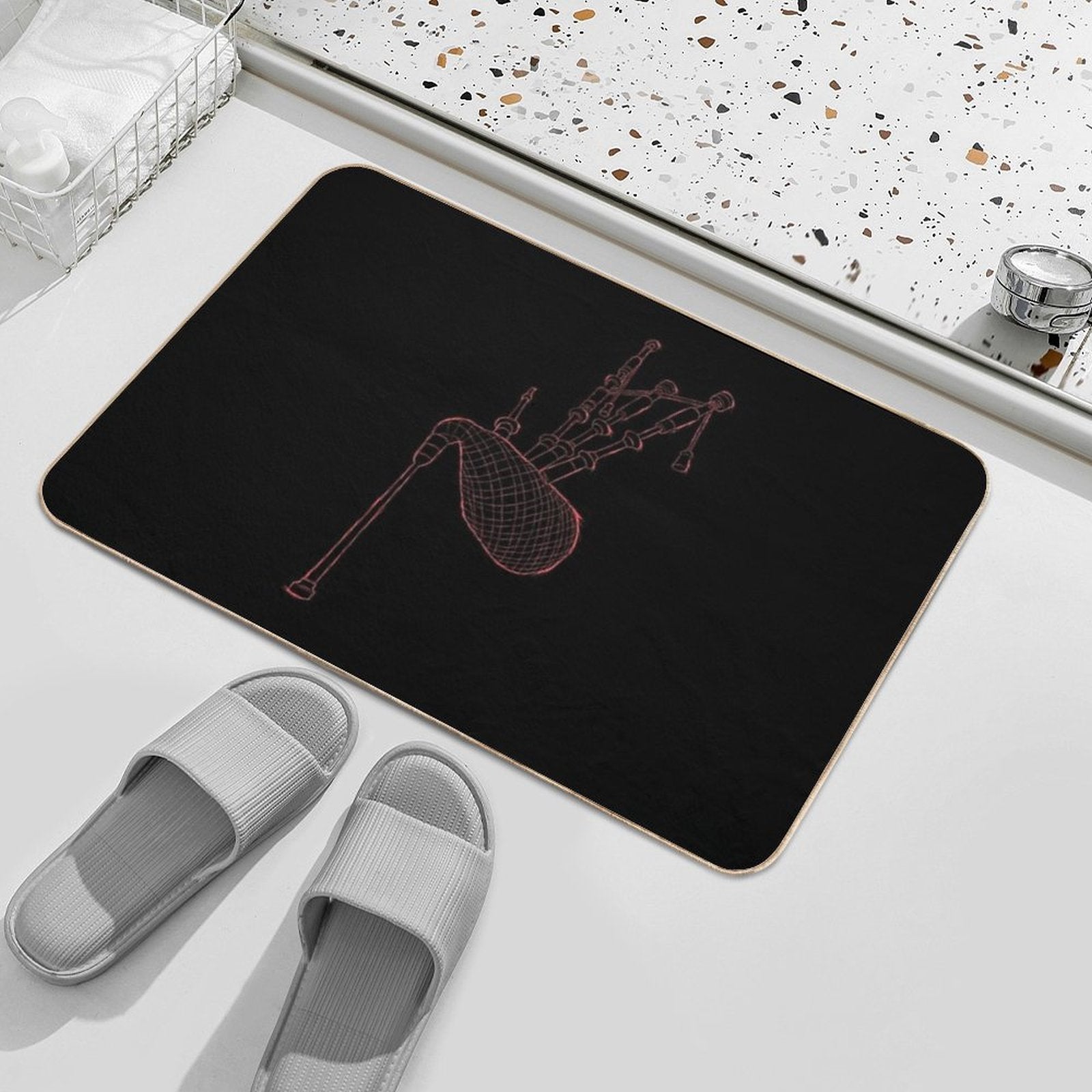 Bagpipes Scotland Musician Woodwind Gifts  Anti-Trip Bath Mat