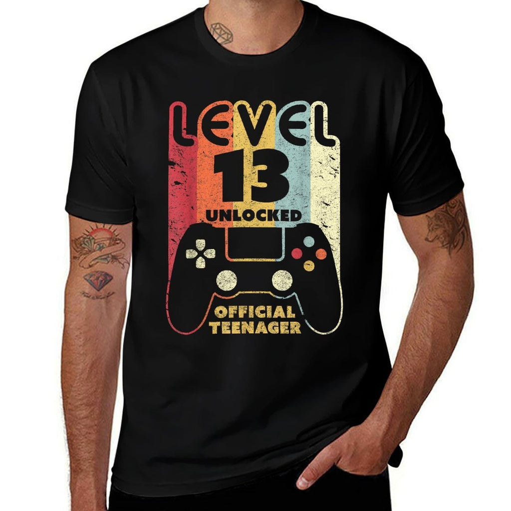 Level 13 Unlocked 13th Birthdaynage Vintage  Odor-resistant T-Shirt