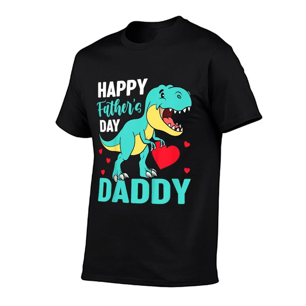 Kids Happy Fathers Day Daddy Trex Dino From Son Dad Toddler Boy  Polyester Blend T-Shirt
