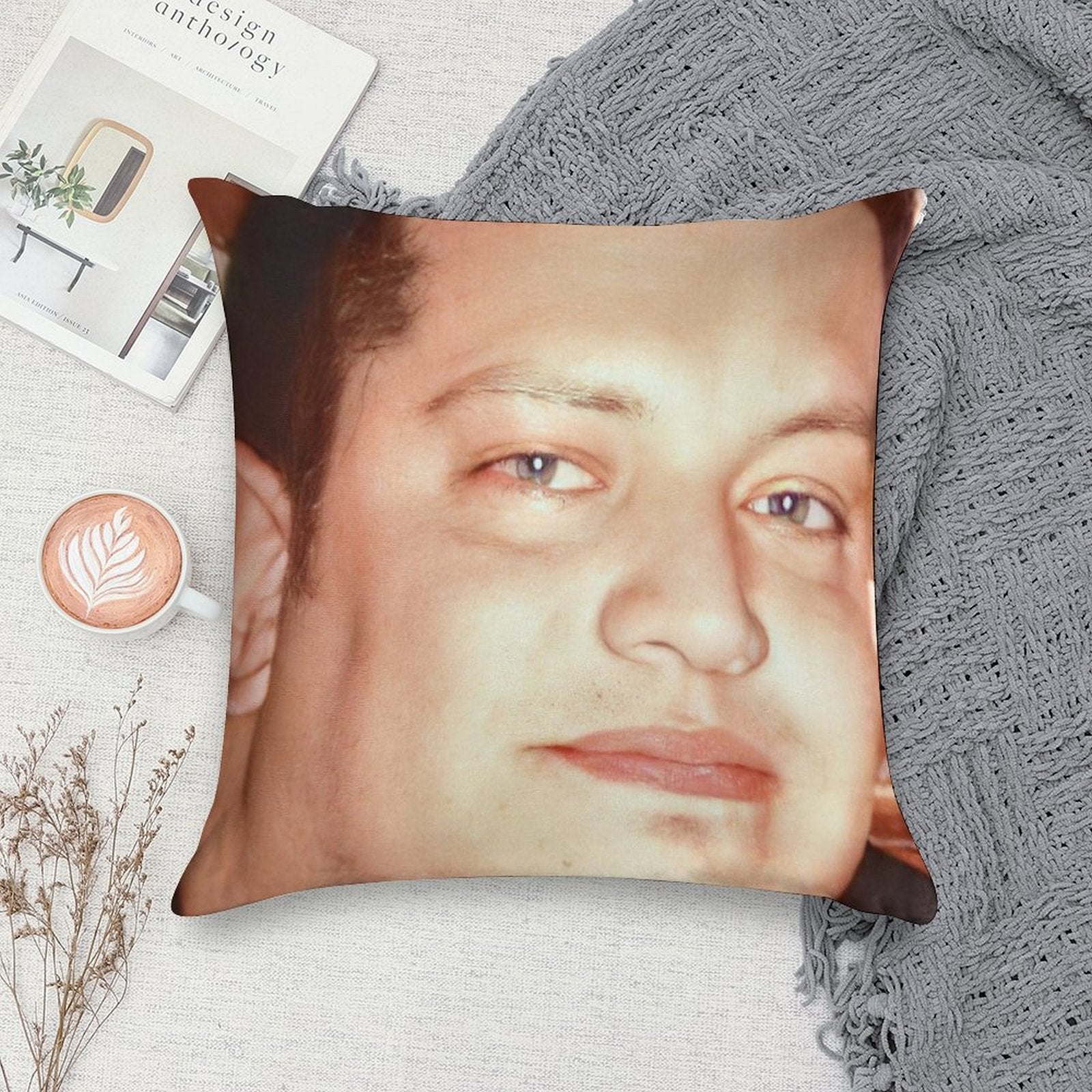 Sal's Face Soft Skin-Friendly Throw Pillow