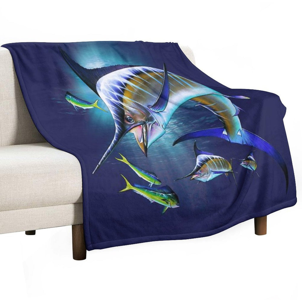 Marlin And Mahi Mahi Premium Throw Blanket