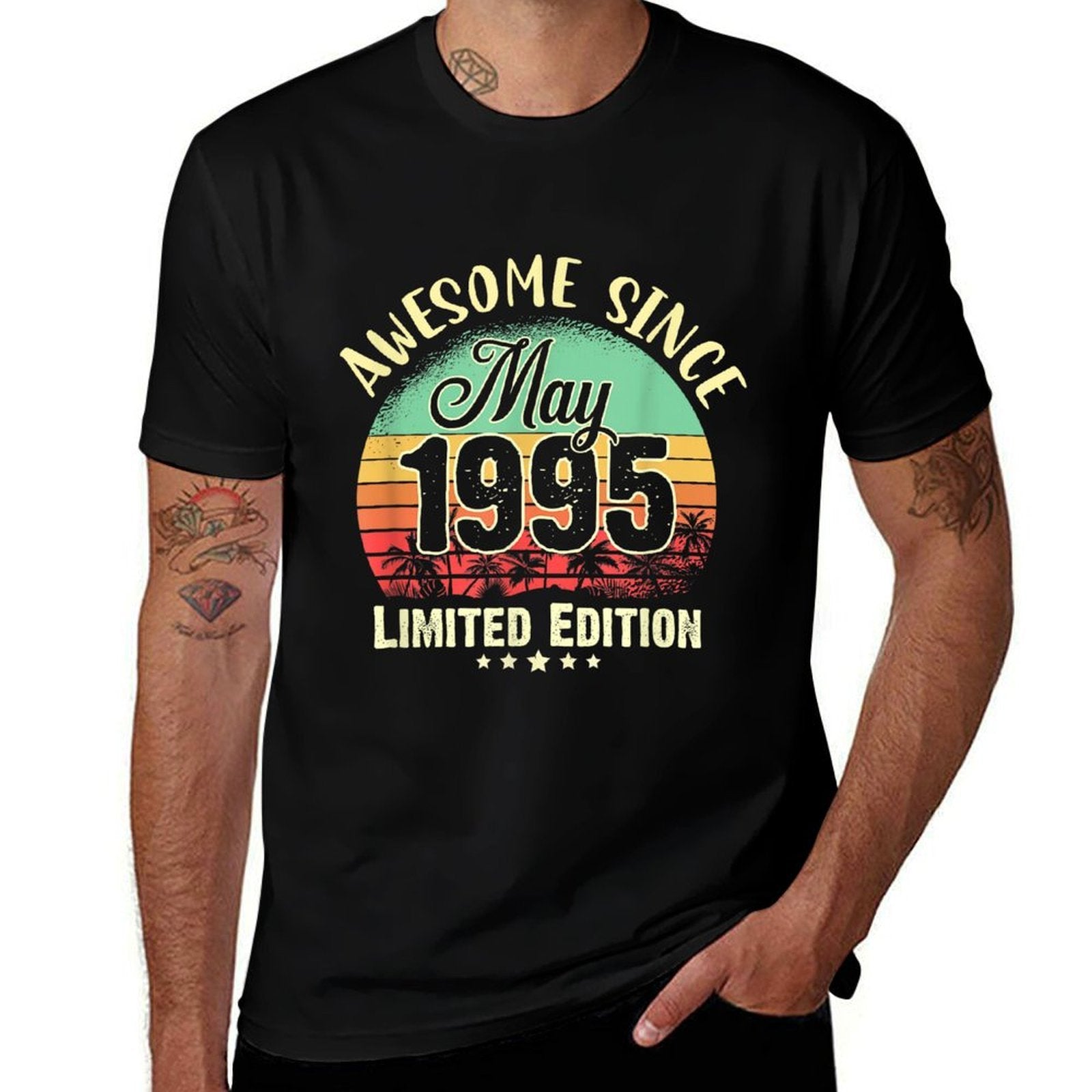 30 Years Old Awesome Since May 1995 30th Birthday Gifts  Trendy Pattern T-Shirt