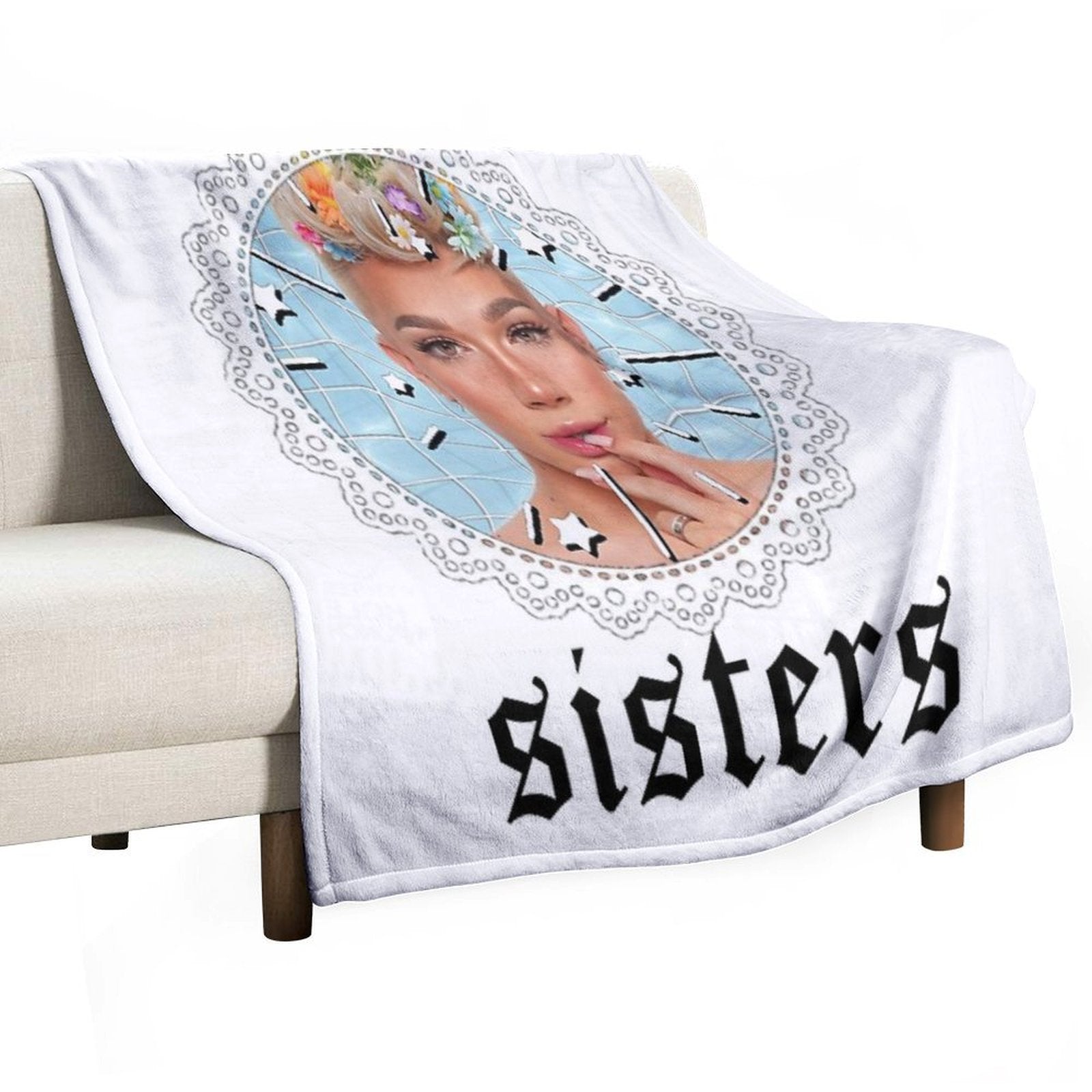 James Charles Sisters Easy Care Throw Blanket