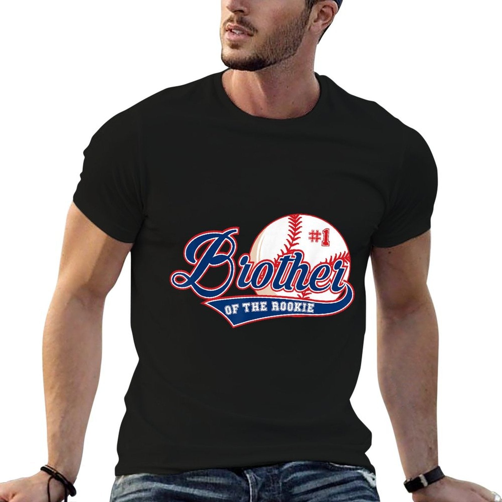 Brother of Rookie 1st Birthday Baseball Theme Matching Party  Easy-care T-Shirt