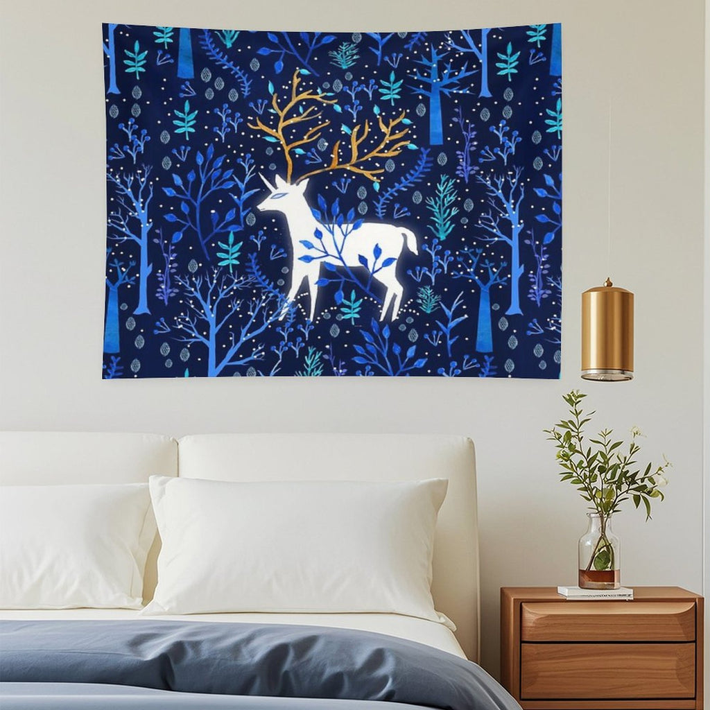 Deericorn In Blue Tapestry