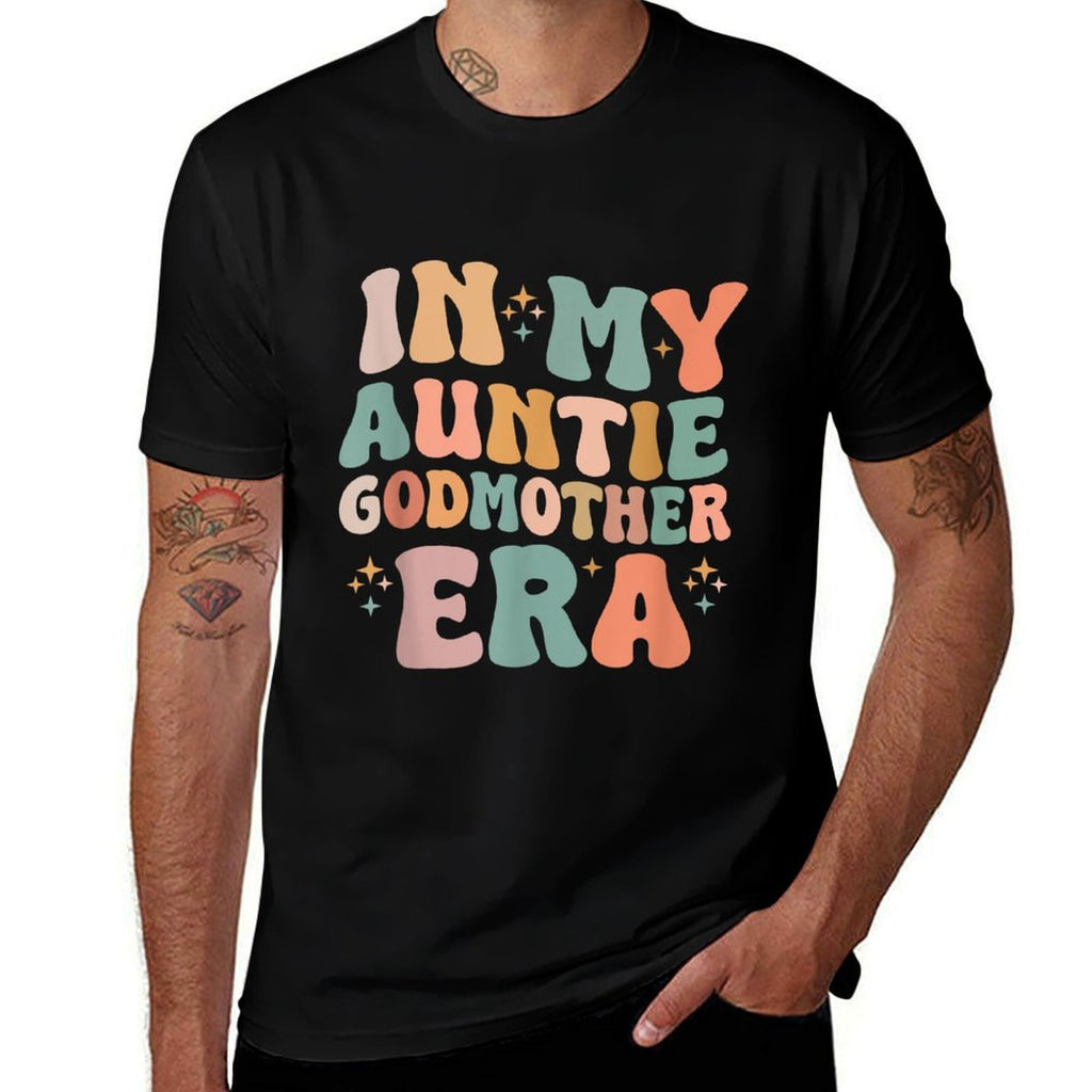 In My Auntie Godmother Era Announcement for Mothers Day  Trendy Pattern T-Shirt