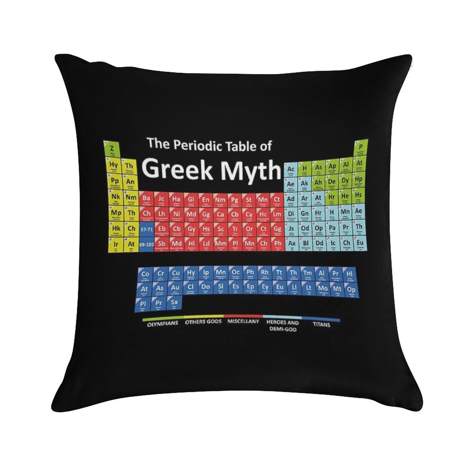 Periodic Table of Greek Mythology Soft Style Accent Throw Pillow