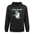 Cute Butterfly Cat And Flower Stay Weird Girl Shrink-Resistant Hoodie