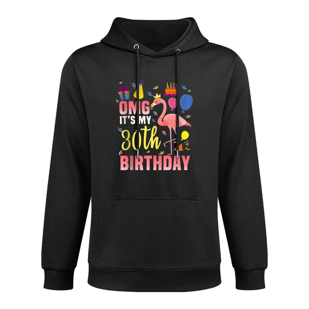 30 Year Old Women Men Gift Flamingo It's My 30th Birthday Unisex Design Hoodie
