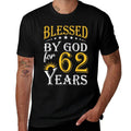 Vintage Blessed by God for 62 Years Happy 62nd Birthday  Stretchy T-Shirt