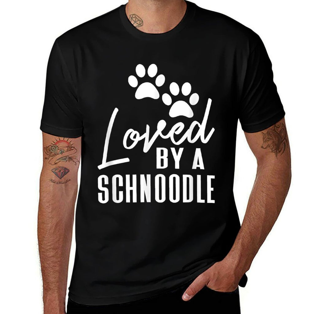 Loved By A Schnoodle - Dog Mom Or Dad  Moisture-wicking T-Shirt