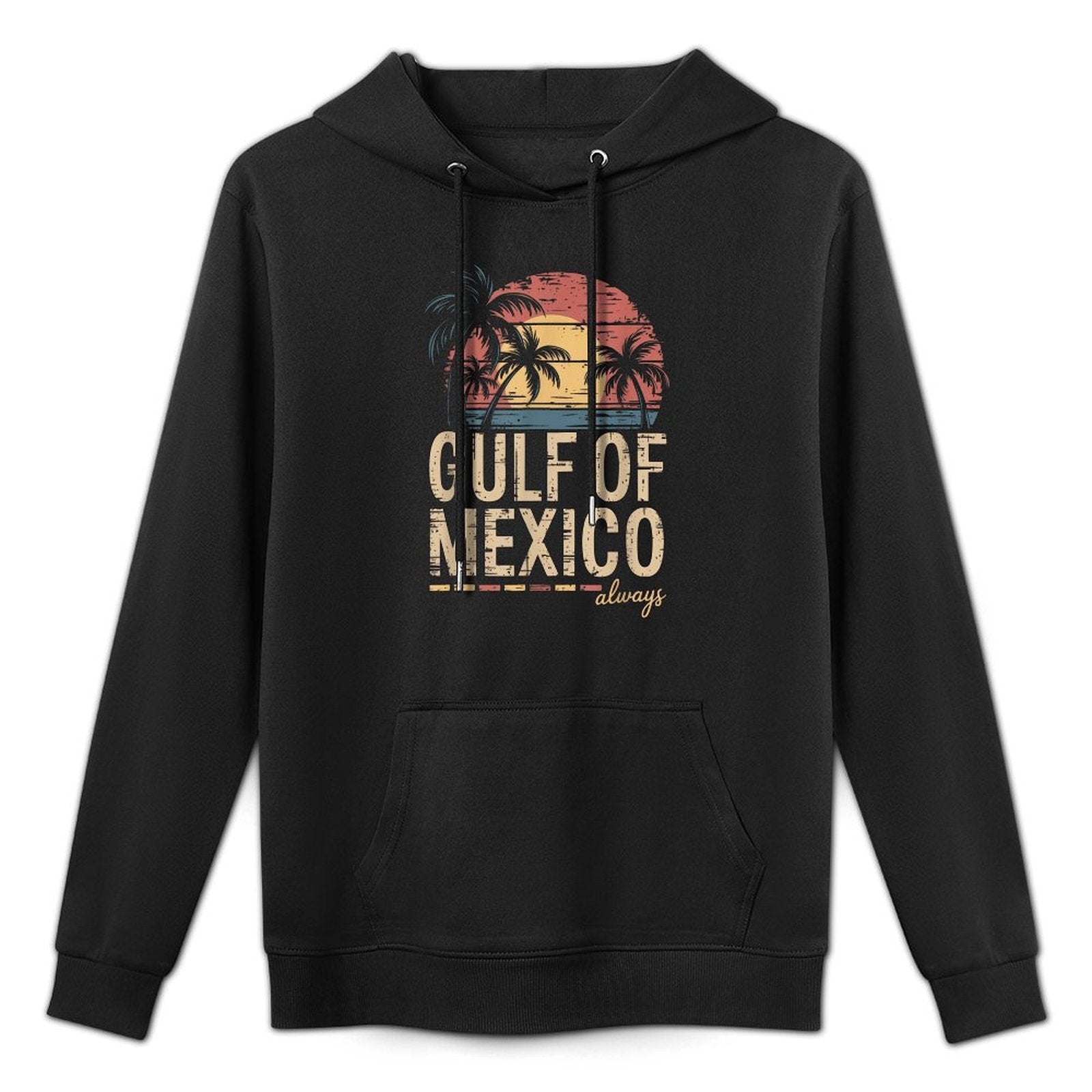 Gulf of Mexico Always Retro Vintage Gulf of Mexico Kangaroo Pocket Hoodie