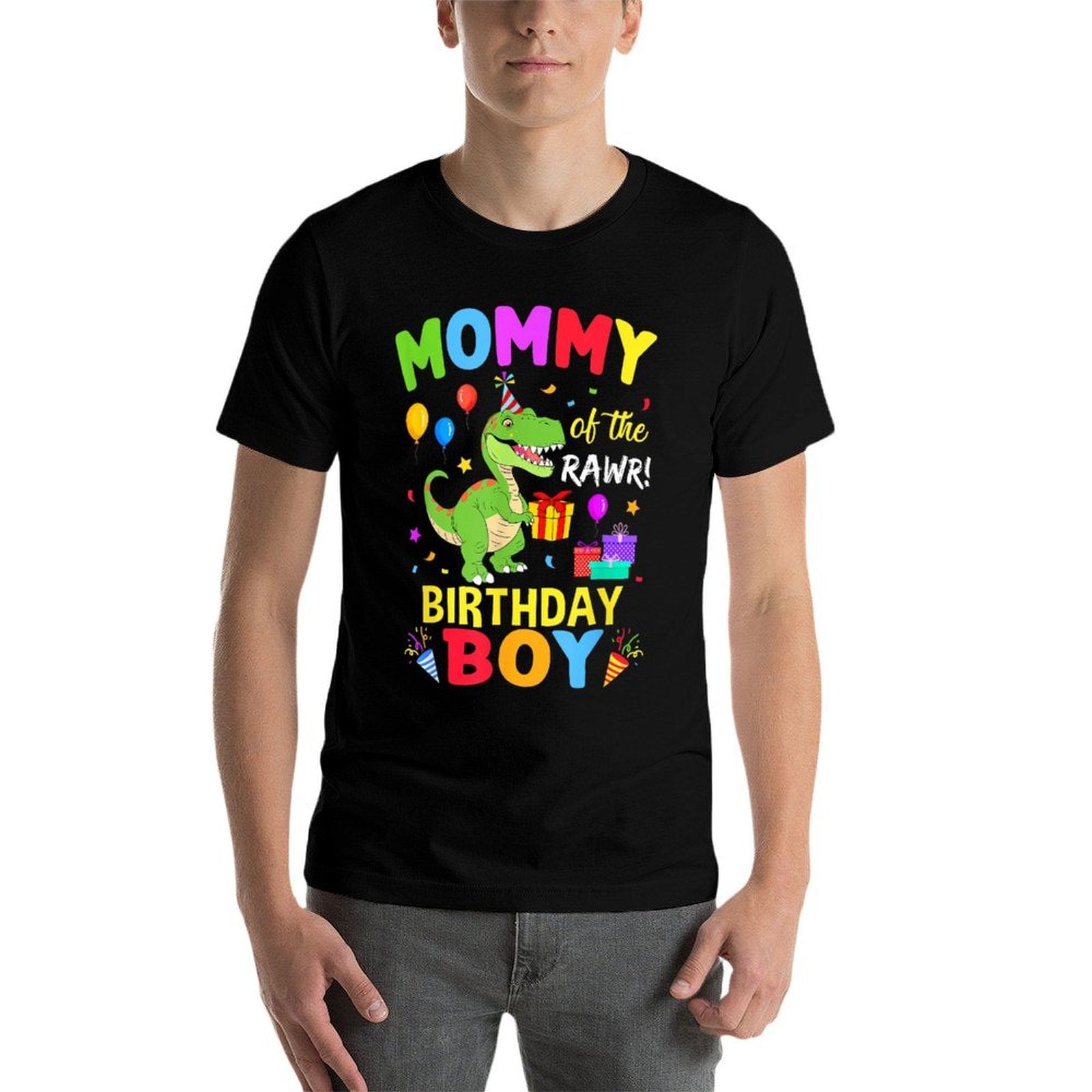 Mommy Of The Birthday Boy T-Rex Funny Dinosaur Boy Party  Affordable Price T-Shirt