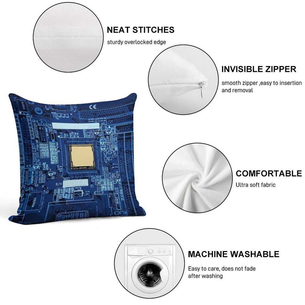 Motherboard CPU Soft Anti-Pilling Throw Pillow