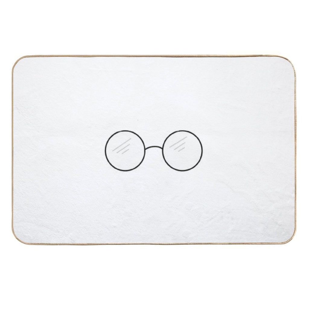 Round Glasses  Easy Maintenance Bath Mat