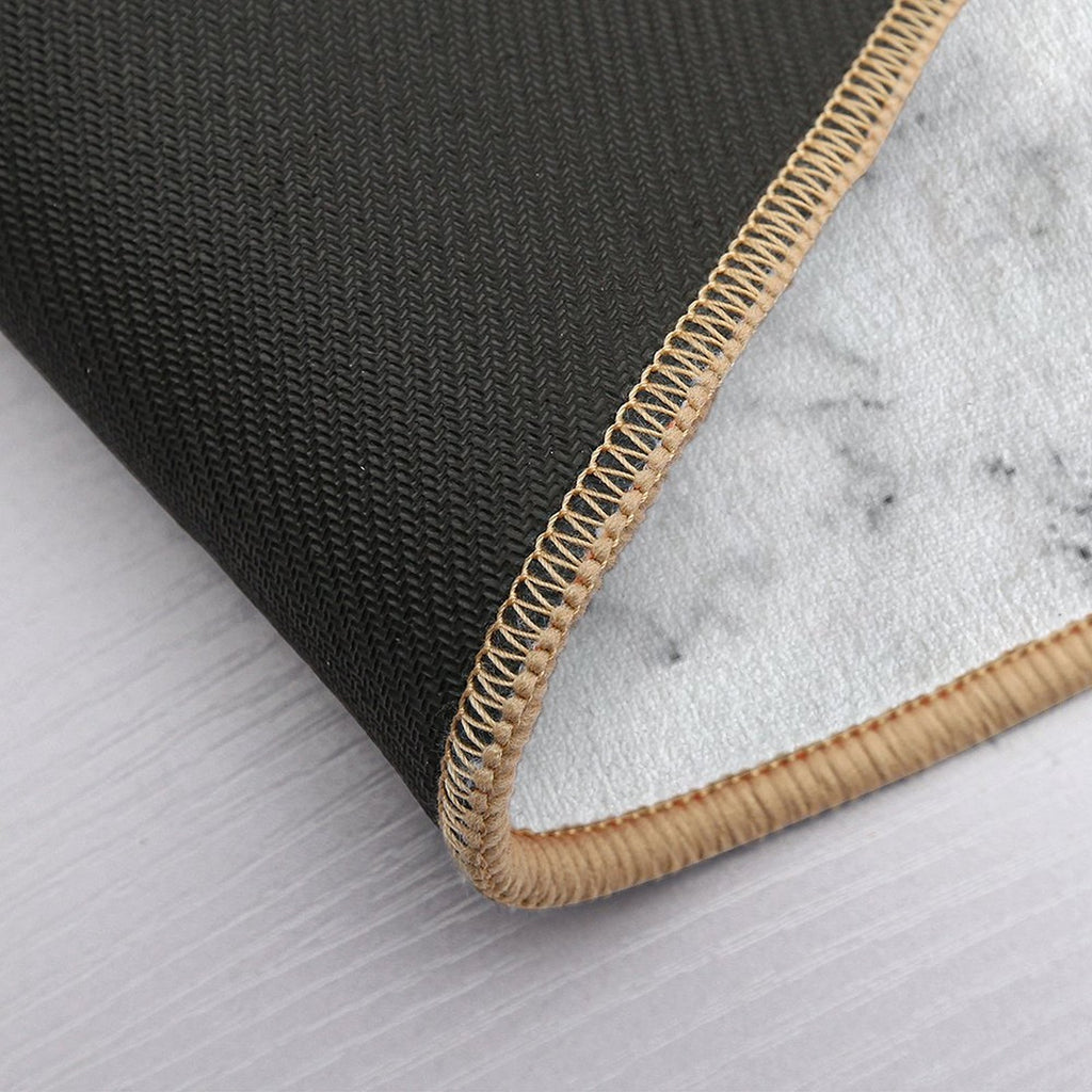 Get Naked Bathroom And Bedroom Quote, Grey, White, Marble  Fade-Resistant Bath Mat