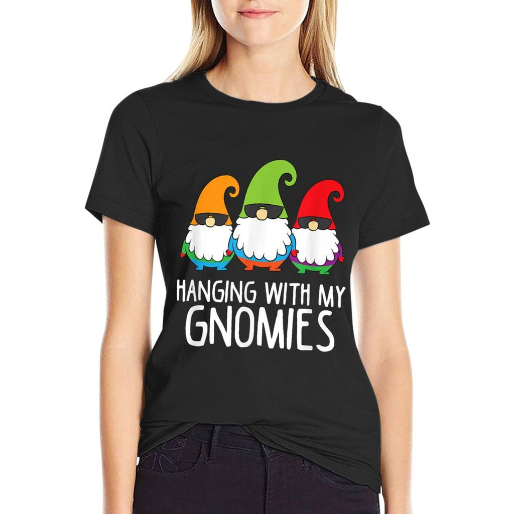 Hanging With My Gnomies Funny Garden Gnome  Slim-fit Cut T-Shirt