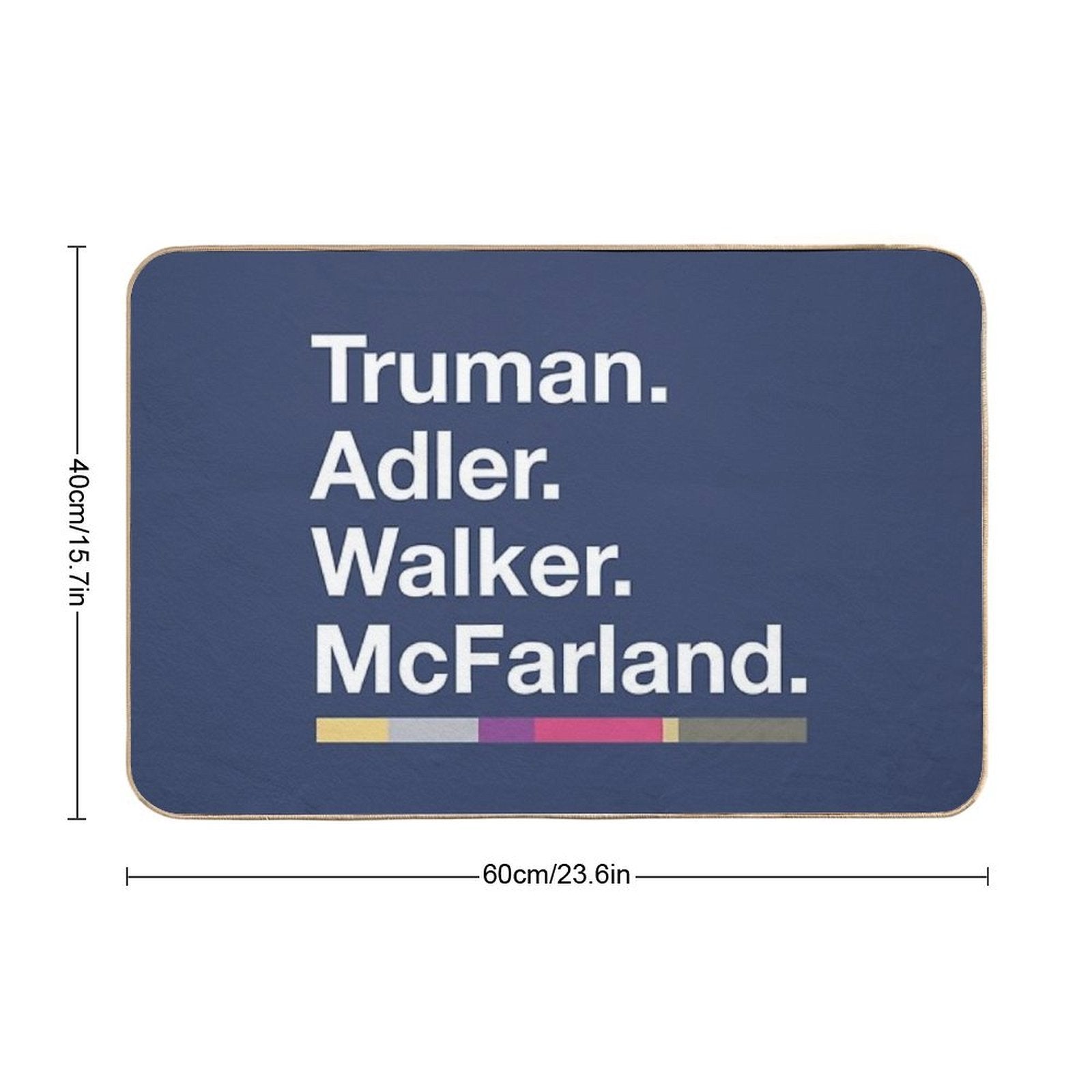 Truman, Adler, Walker, McFarland (Will And Grace)  Pet-Safe Bath Mat