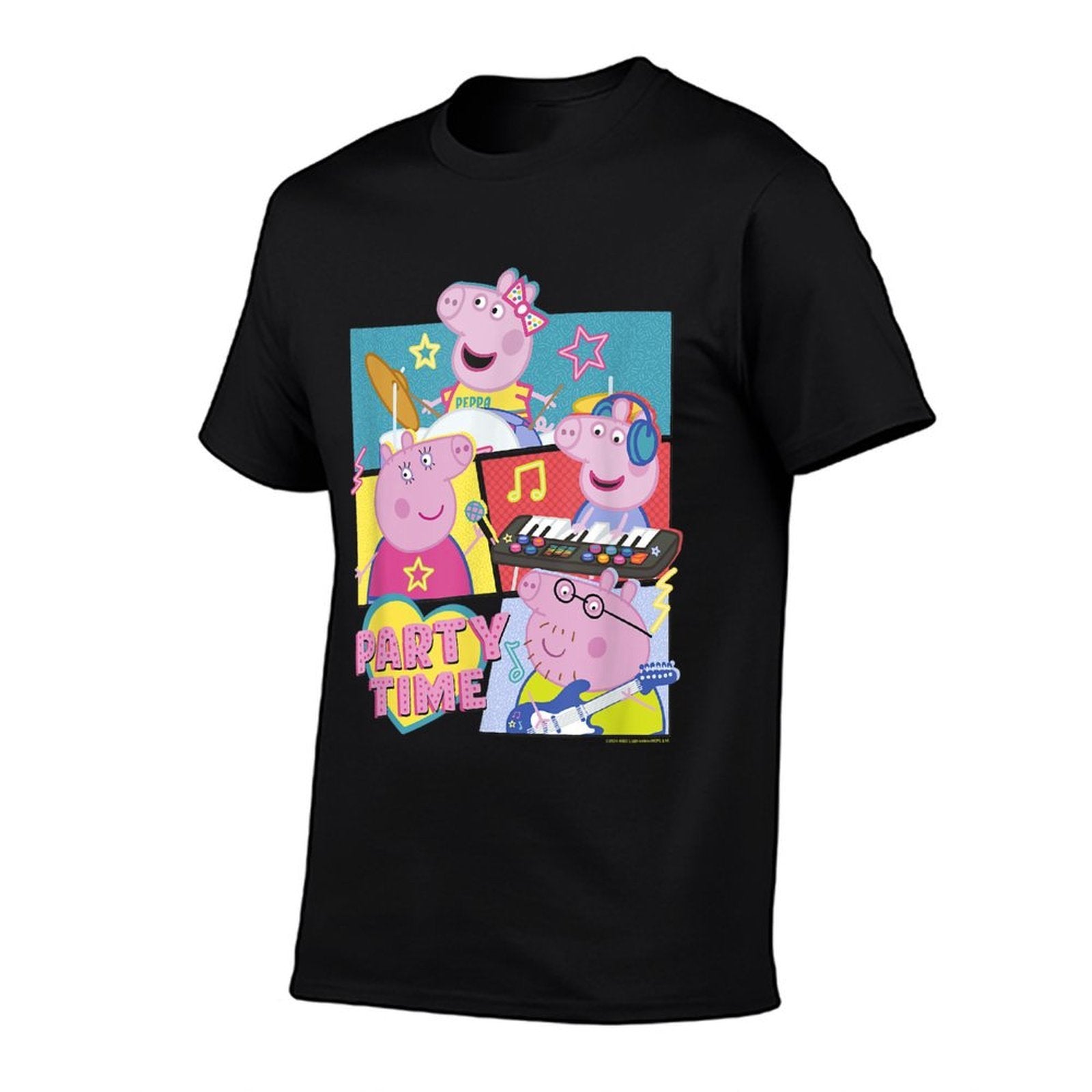Peppa Pig Party Time Peppa & Family Musical Group Shot  Tagless Design T-Shirt