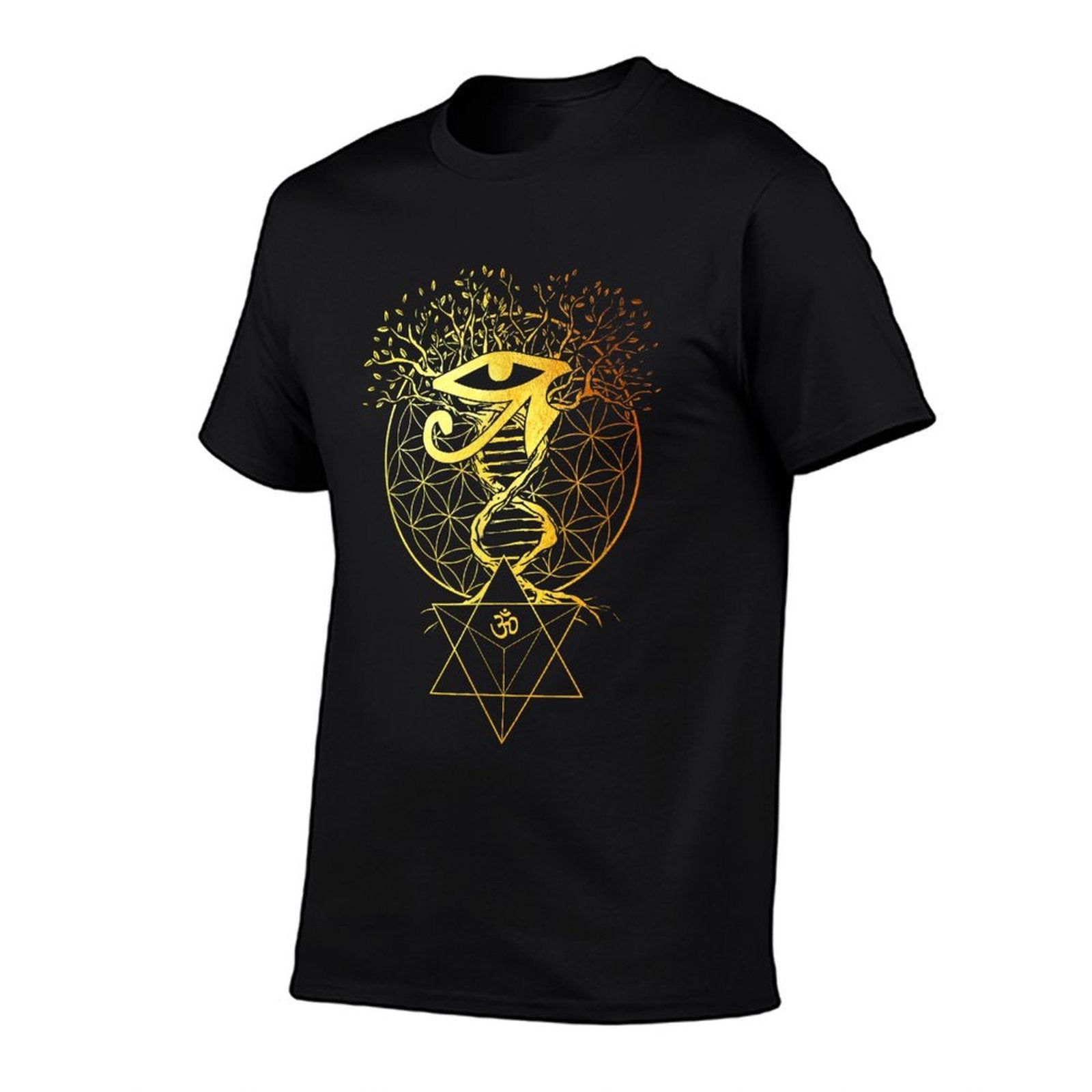Merkabah Flower of Life Om Eye of Horus Sacred Geometry  Odor-resistant T-Shirt
