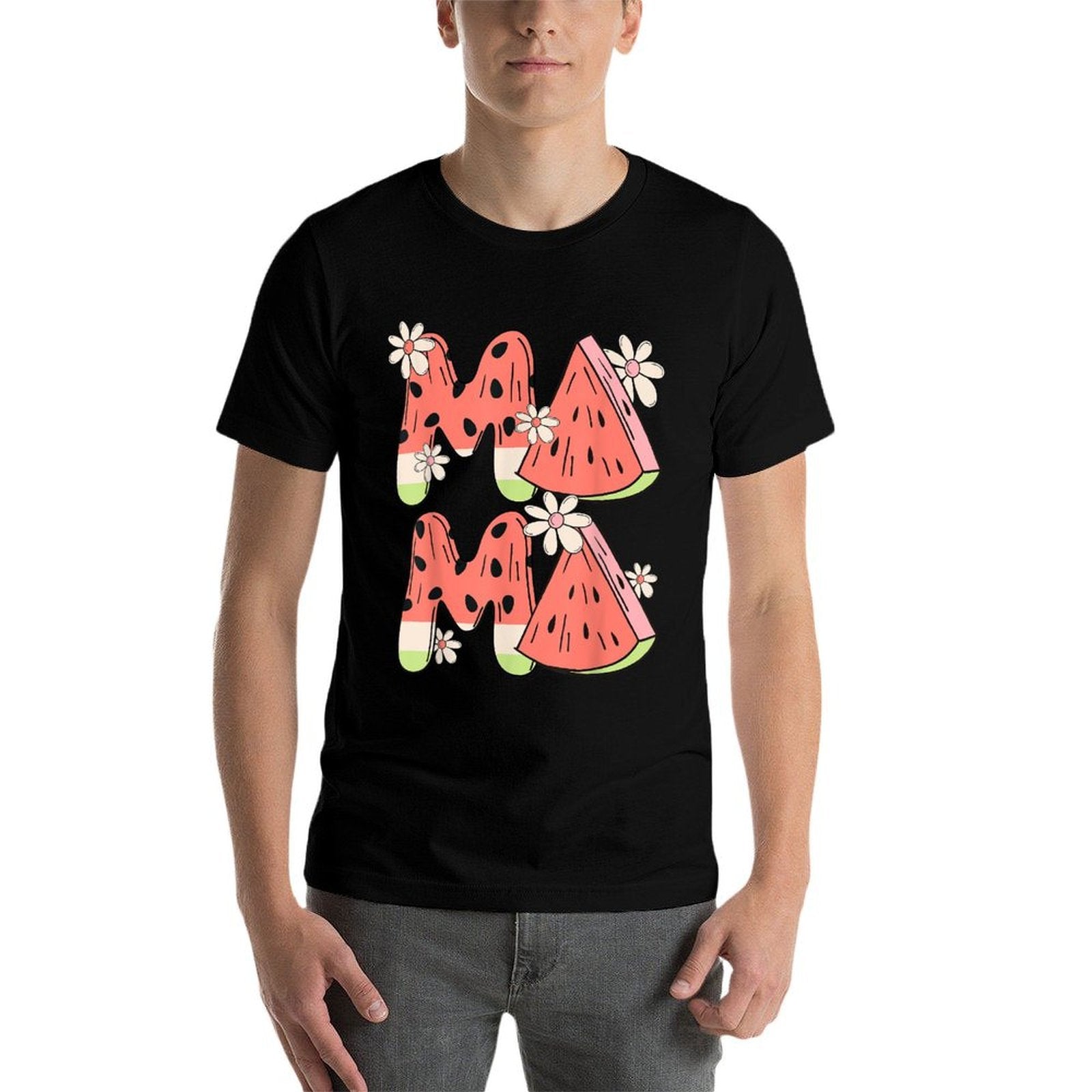 Mama Watermelon Funny Summer Fruit Great Mothers Day  Eco-friendly Material T-Shirt