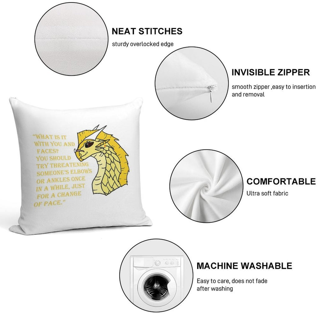 Qibli Quote [OUTDATED!! SEE DESCRIPTION!!] Soft Washable Throw Pillow