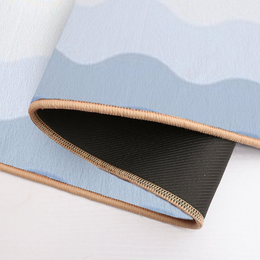 Ocean Waves Pattern  Non-Slip Bath Mat